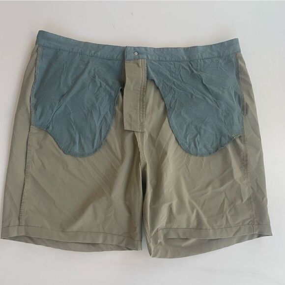 Free Fly Mens 40 Beige Chino shorts Stretch Pockets Utility Hybrid Outdoor Comfy - Picture 7 of 9